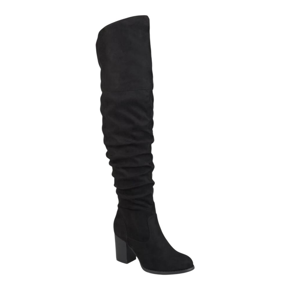 Journee Collection Women's Kaison Over The Knee Boots Black Size 7 1/2